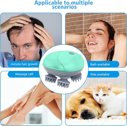 Electric Head,Scalp Massager | 3 Speed Mode .Portable,Scalp Massager for Hair Growth Massager
